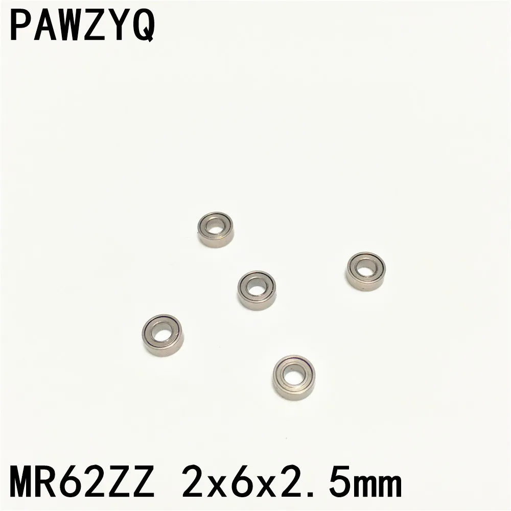 

100 шт. MR62ZZ MR62 2Z 2x6x2,5 мм шарикоподшипник с глубоким желобом, металлические экранированные миниатюрные подшипники