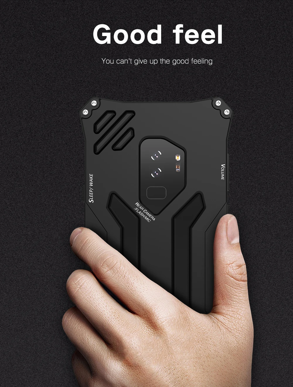 For samsung s9 case Life Waterproof Aluminum Metal Dirt Proof thin Luxury Three Defenses for samsung s9 plus case (3)