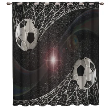 

Soccer Football Game Competition in Gymnasium 3D Window Curtains for Living Room Bedroom Kitchen Cortinas Para Sala De Estar