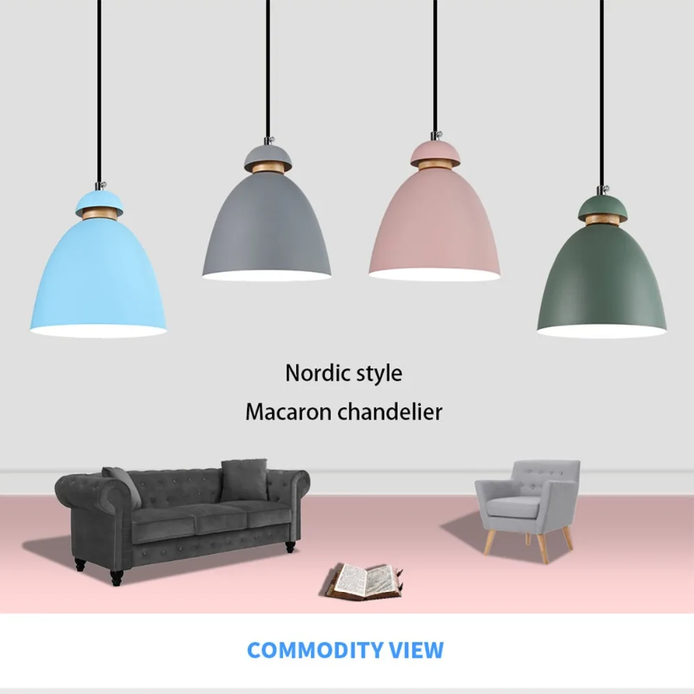 Modern Macaron Pendant Light Lamp Cover Hanging Room for Dining Kitchen Restaurant Renovation Lampshade | Лампы и освещение