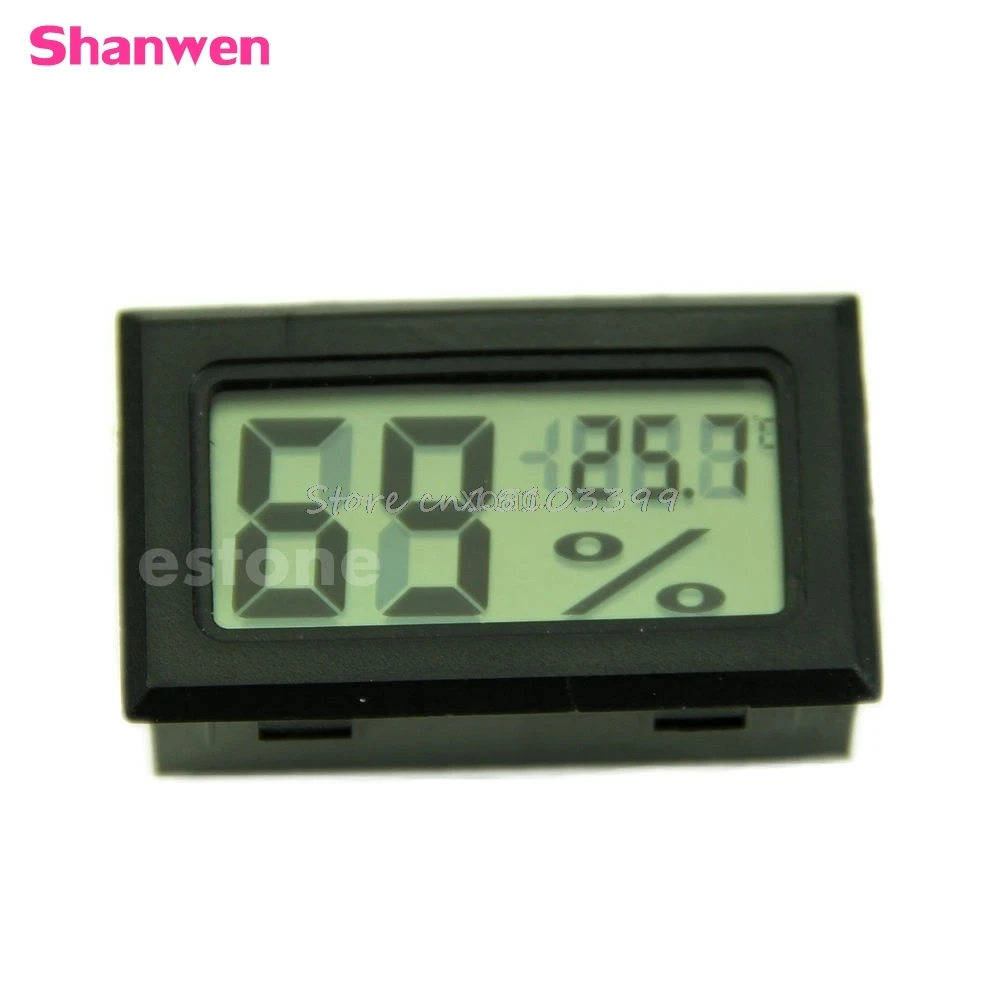 

Black Hygrometer Thermometer Digital LCD Temperature Humidity Meter 10%~99%RH M12 dropship