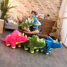 40-100 см креативные мягкие Трицератопс Плюшевые игрушки мультфильм динозавр животное кукла мягкая игрушка милые дети динозавры Подушки Подарки на день рождения