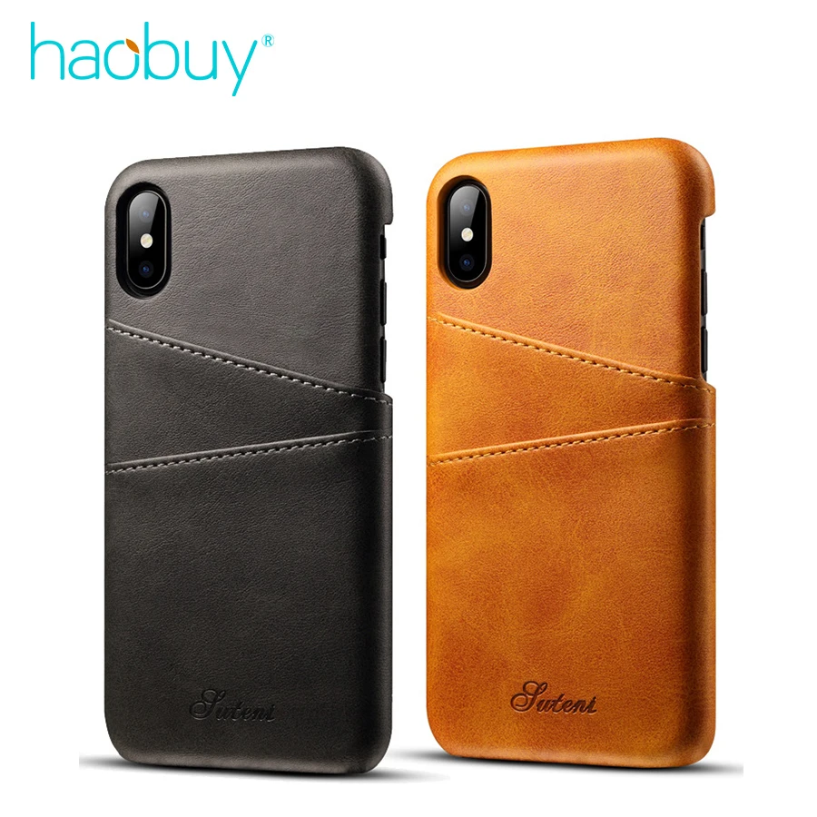 Leather Case For Iphone X Luxury Leather Wallet Card Slot Pocket Holder