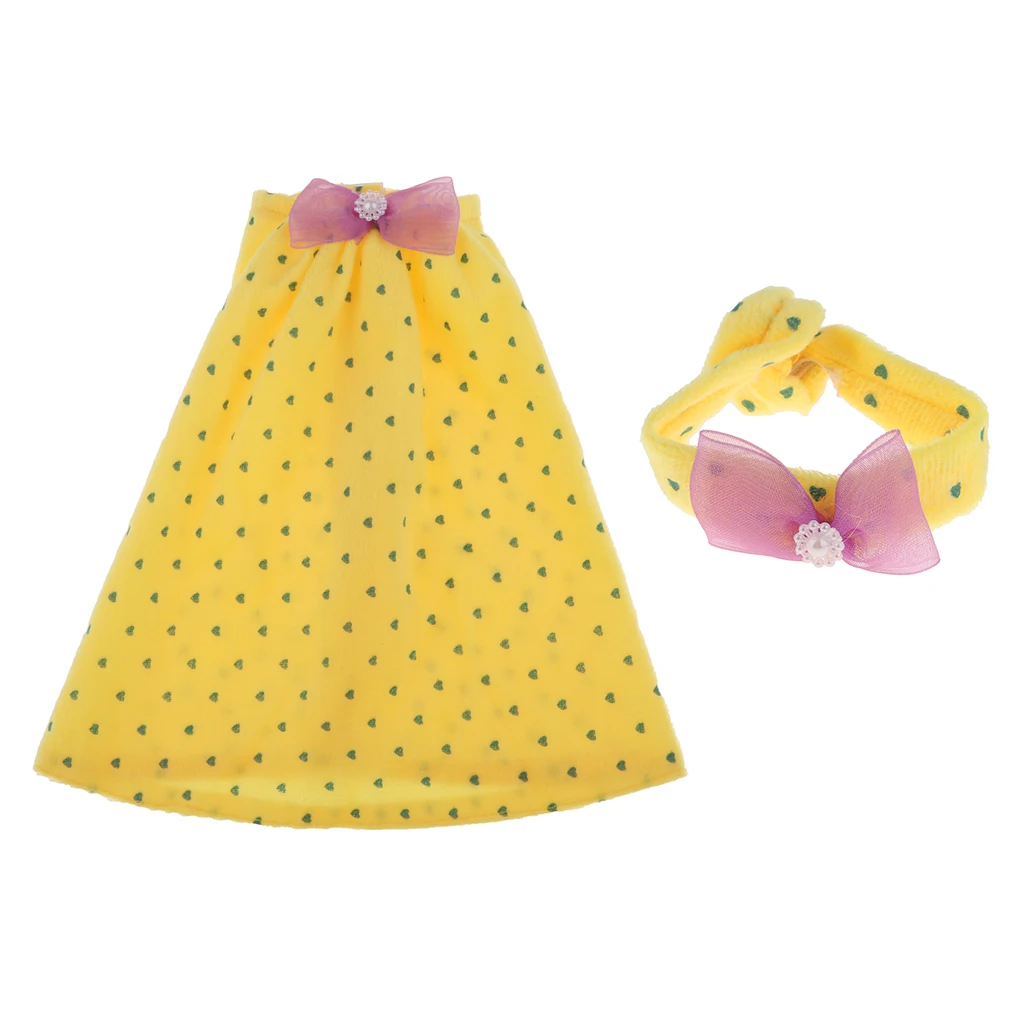 1/3 BJD Doll Clothes Casual Home Outfits - Off Shoulder Nightdress & Headband For Night Lolita BJD Girl Doll Dress-up Accessory