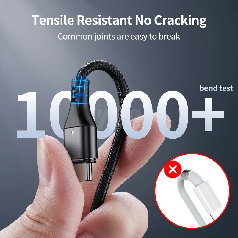 YBD 1 M كابل مغناطيسي سريع شحن USB نوع C المغناطيس شاحن USB C البيانات تهمة المصغّر USB كابل الهاتف المحمول كابل ل فون