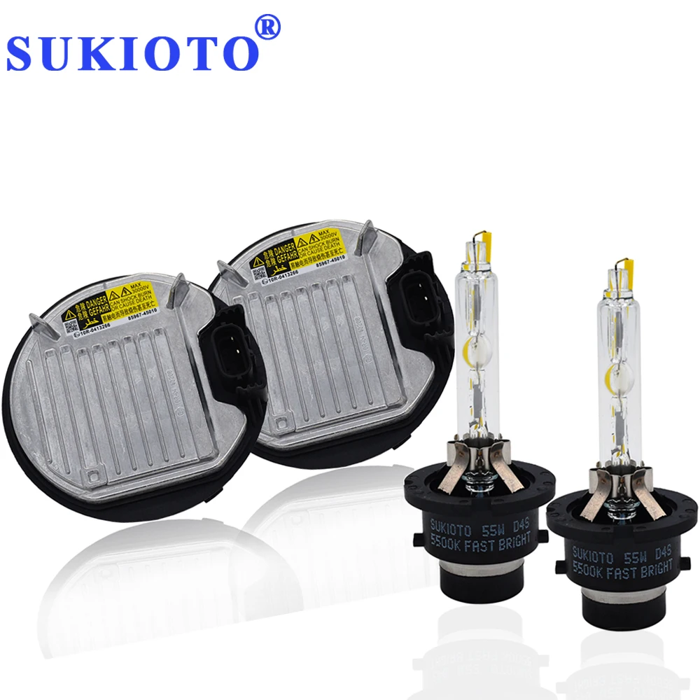 SUKIOTO D2S D4S ксенон HID комплект 55 Вт 5500 к автомобильная Фара ксенон D2R D4R D4S блок управления балластом 85967-45010 85967-02010