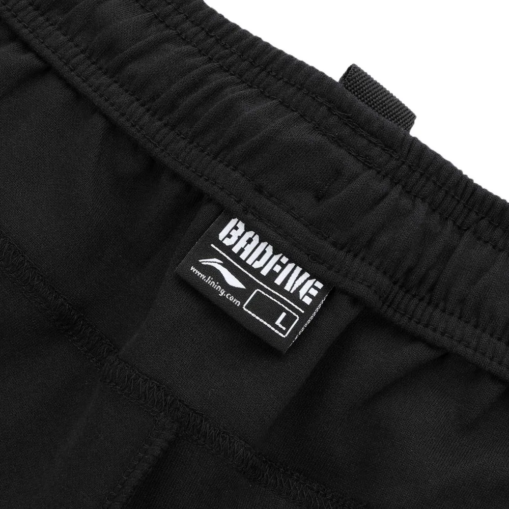 Li Ning мужские баскетбольные спортивные штаны BAD FIVE 82% хлопок 18% полиэстер подкладка
