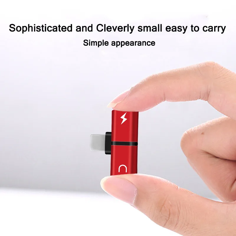 

For iPhone X 10 7 8 Plus Audio Charging Dual Adapter Splitter Cable For Lightning Jack to Earphone AUX Cable Connector Converter