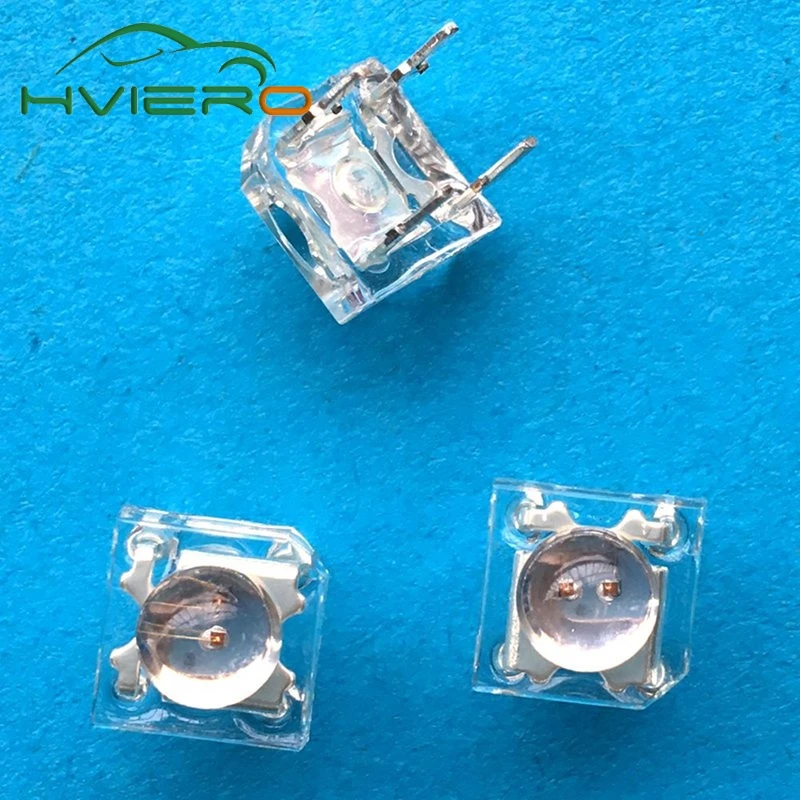 

100 pcs 5mm Yellow LED Dome Super Flux water Clear Piranha LEDs Car Light High Quality New