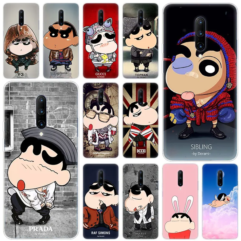 Hot Cute Cartoon Crayon Shinchan Soft Silicone Fashion Transparent Case For font b OnePlus b font