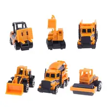 6pcs set Mixed Alloy Engineering Car Model Metal Construction font b Toy b font Vehicles Children