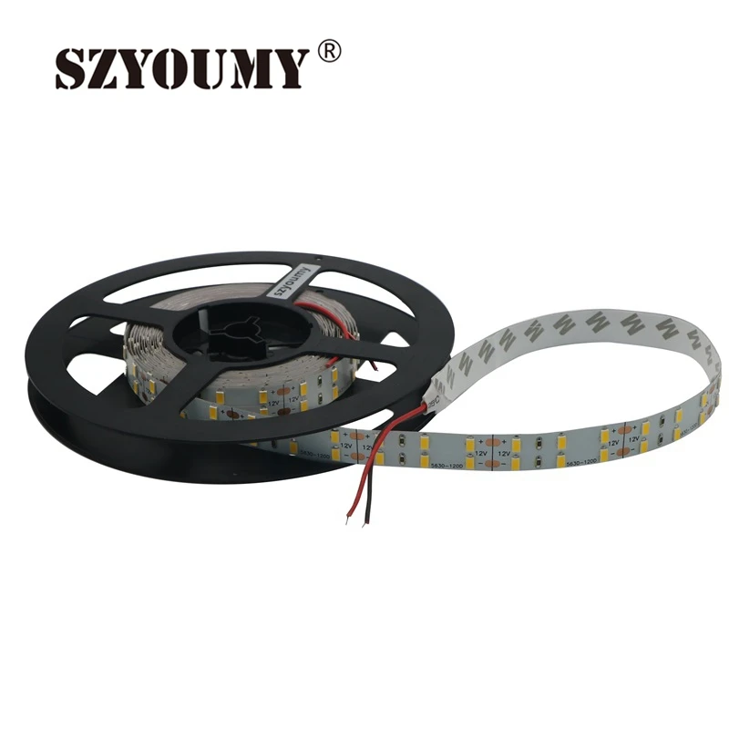 

SZYOUMY 300M SMD 5630 Double Row LED Strip Non-waterproof IP20 Flexible Tape Light 120LEDs/m DC 12V White Warm White