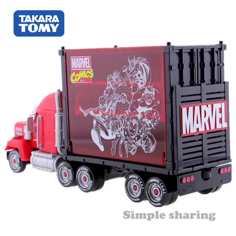 Takara Tomy Tomica Disney Pixar Motors комикс Marvel Мелодия Mega Carry литой грузовик переноска Аниме