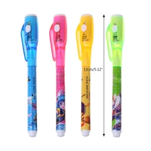 Волшебный 2 в 1 УФ черный светильник комбо креативные канцелярские невидимые чернила ручка