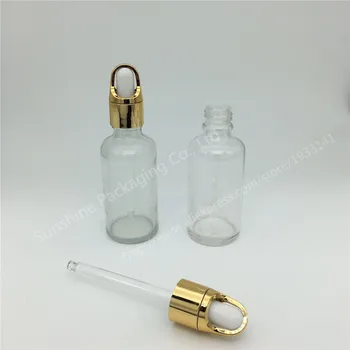

10pcs 50ml transparent glass bottle with basket shape dropper Clear essential oil bottle dropper bottle packaging bottle