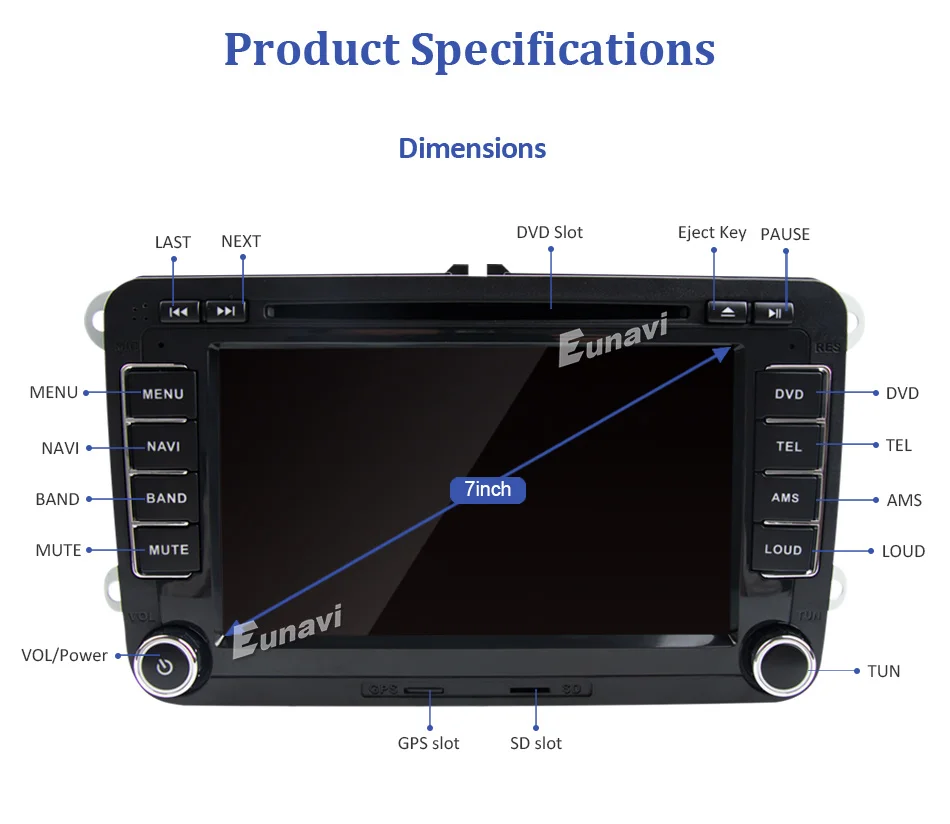 Flash Deal Eunavi 2 Din 7