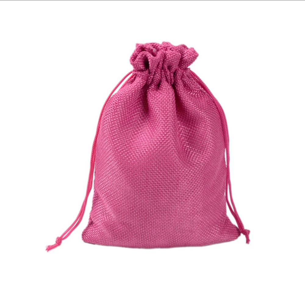 50 шт./лот/7x9 9x12 10x14 13x18 см натуральный льняной джутовый мешок подарочные сумки ювелирные изделия сумка на шнурке сумки из натурального