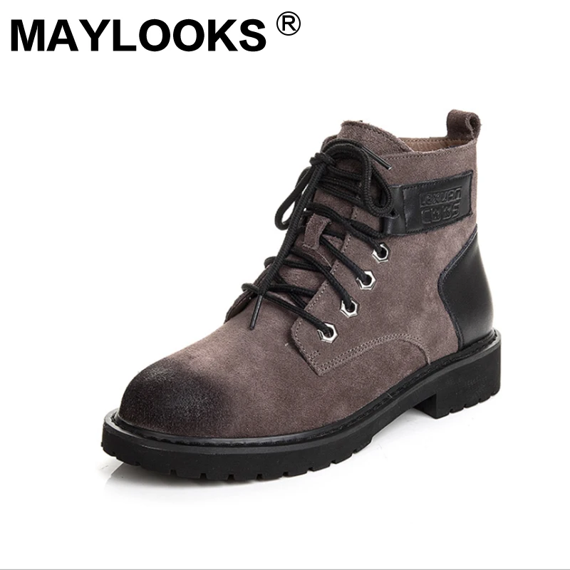

Women's Boots Gradient Maylooks Boots Leather Leather Flat Booties QD611