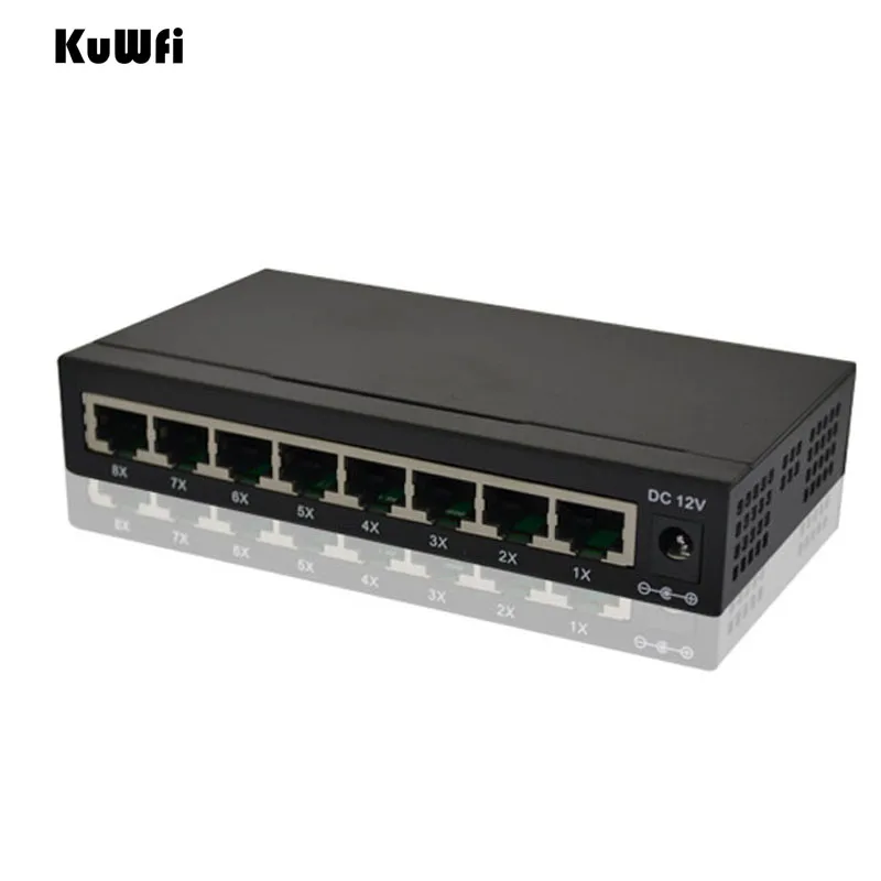 Mini 10//100Mbps 8 Ports Fast Ethernet Network Switch For Desktop Router EU plug