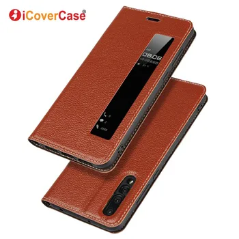 

iCoverCase Window View Leather Cover For Huawei P20 Pro Magnetic Wallet Case For Huawei P20 Mobile Phone Cases