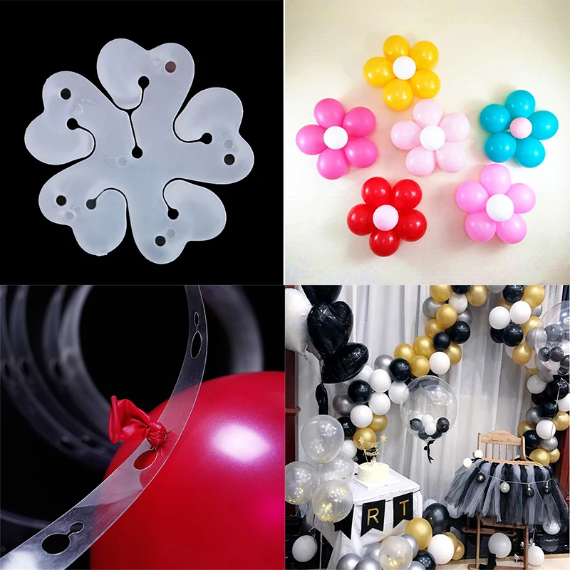 NEW 10pcs Flower Balloons Decoration Accessories Plum Clip Practical Birthday Wedding Party Plastic Clip Globos Balloon Glue