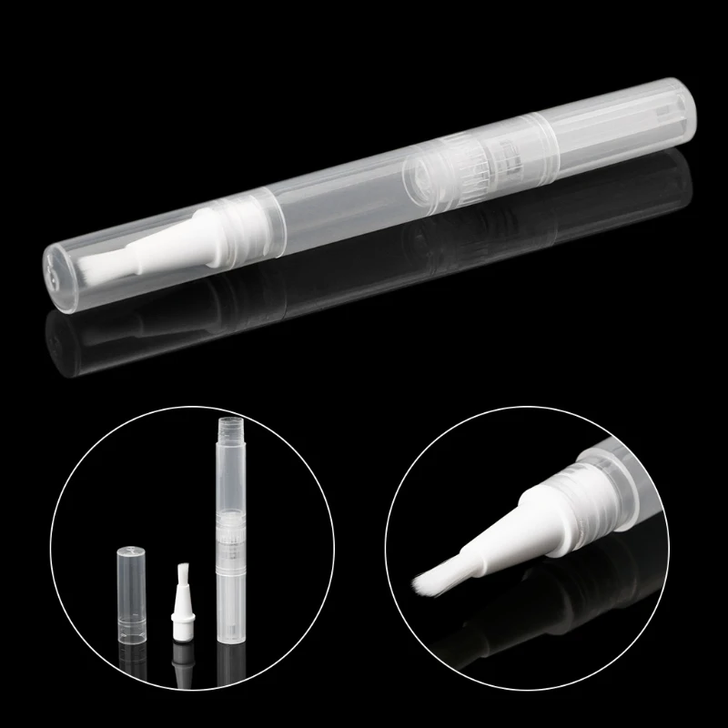 3ML White Nail Oil Pen Empty Nail Oil Pen Brush Bottle Lip Gloss Beauty