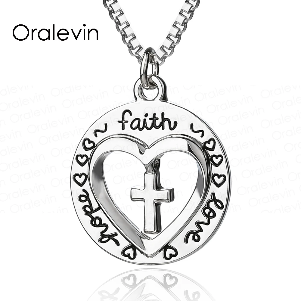 Faith Hope Love Crose Pendant Necklace 20Pcs/Lot LN1371pendant