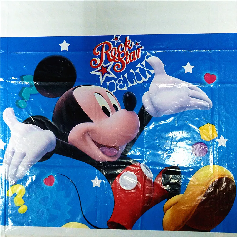 108 см* 180 см скатерти с Микки Маусом для детского дня рождения, украшения, принадлежности для стола с Микки Маусом, покрытие для стола, для детского душа