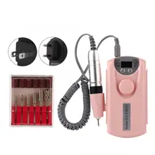 Портативный Перезаряжаемый Электрический шлифовальщик для ногтей дрель ручка для полировки маникюрная машина 100-240 В b