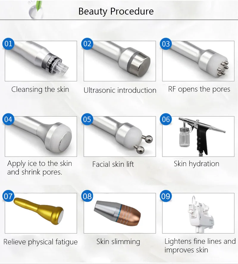 Hydrafacial вода гидро микродермабразия машинка для пилинга кожи Ультразвуковое омоложение кожи био RF лифта лица Глубокая чистка