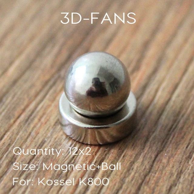 Best Quality 12kit=24pcs 3D printer reprap Delta Kossel K800 round screw ball + round magnetic bracket / 3D printer reprap Delta Kossel K800