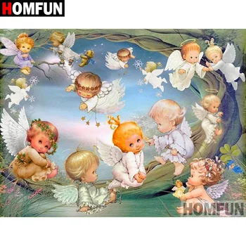 

HOMFUN Full Square/Round Drill 5D DIY Diamond Painting "Cartoon angel" Embroidery Cross Stitch 5D Home Decor Gift A07871
