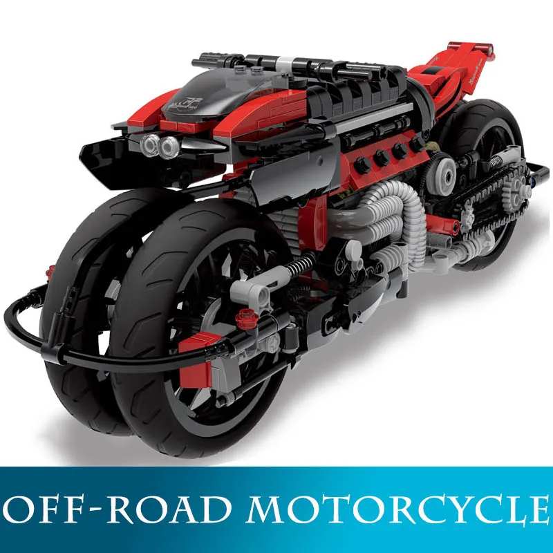 

Xingbao 03021 680Pcs LegoINGLYs Technic Series The Off-road Motorcycle Set Building Blocks Bricks Educational Toys Boys Gifs