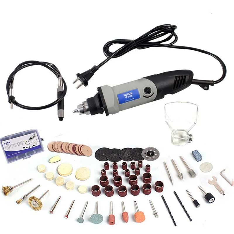 

NEW Arrival Electric drill 400W 94pcs Mini Electric Drill with 6 Position Variable Speed for Dremel Rotary Tools with Flexible