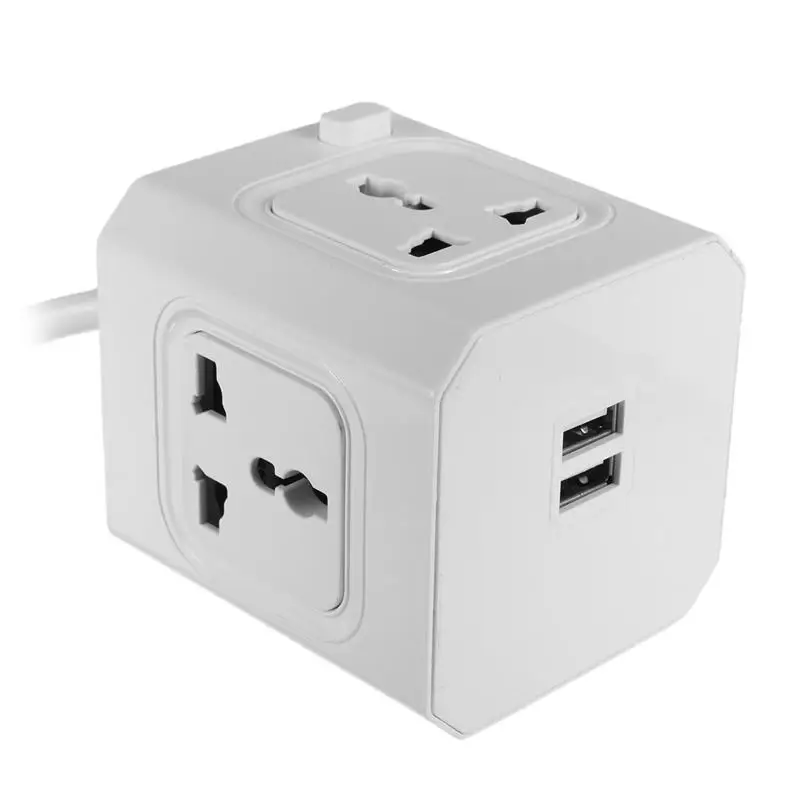 Новая настенная розетка EU/AU/UK/US 5 в 2 1 а с usb портами 4 розетки удлинитель шнур куб|us