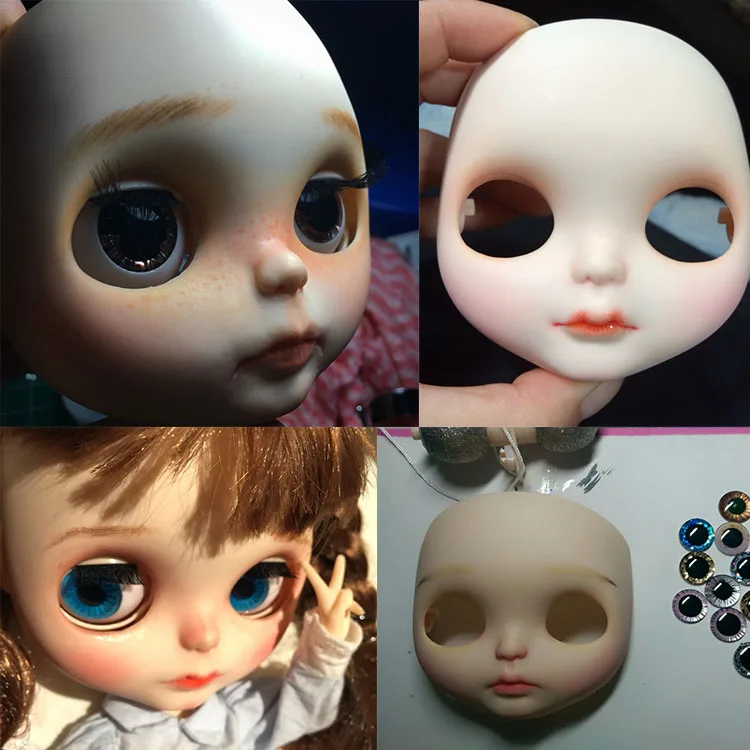 Blyth кукла лицевая пластина, включая заднюю пластину и винты, макияж изменение практики, белый натуральный черный Прозрачная Кожа Детская кукла