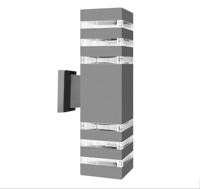 Moderno à Prova Água para Cima para Baixo de Alumínio Luminárias de Parede Lâmpada de Parede ao ar Dwaterproof Cuboid Dupla Cabeça Livre E27 Soquete ac 85-240 v Led 11 Cheap Luminárias de parede externas