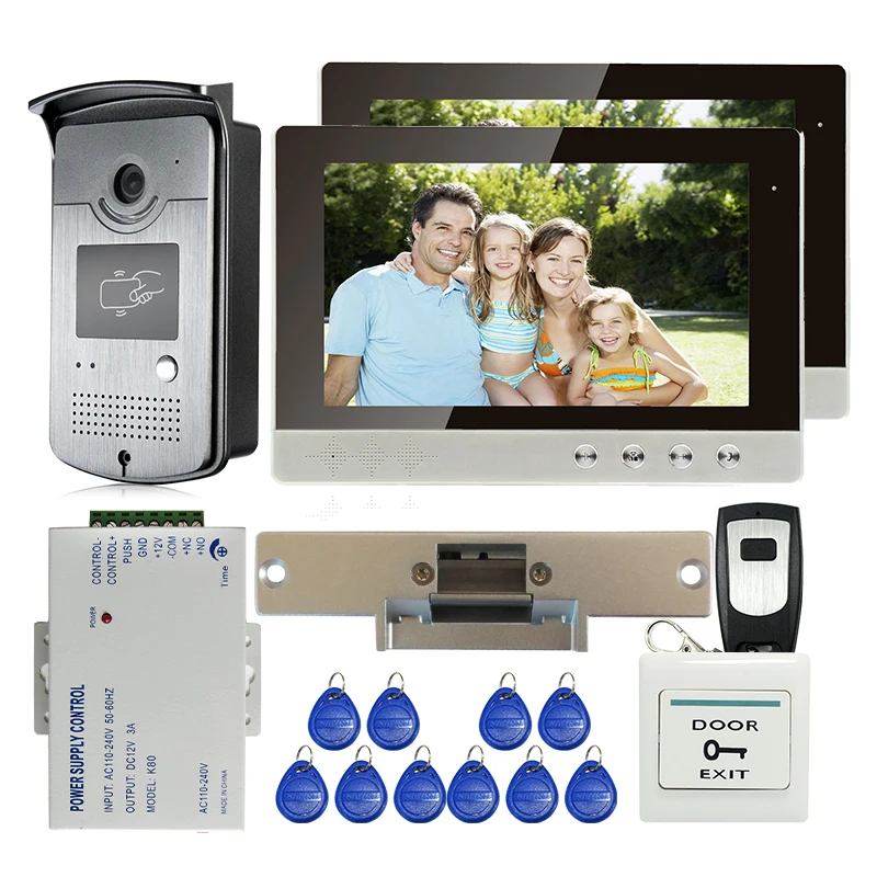 FREE SHIPPING 10 Color LCD Screen Video Intercom font b Door b font Phone System 2