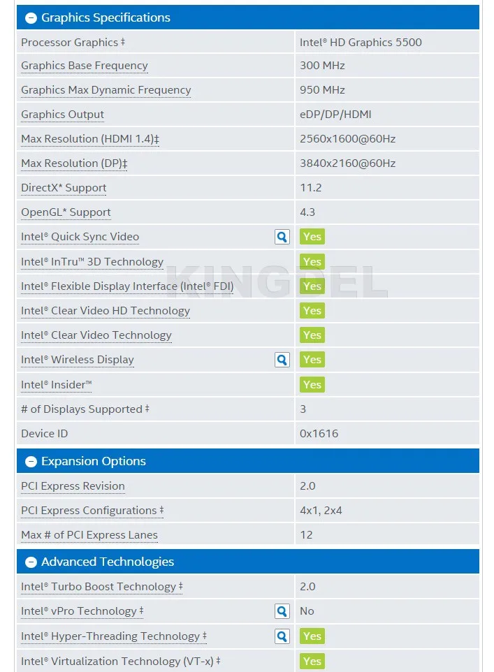 i7-5500U Specification-2