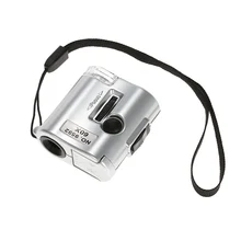 60X 60X Mini microscopio ajustable lupa joyero lupa lente iluminado joyeria lupas vidrio con luz LED