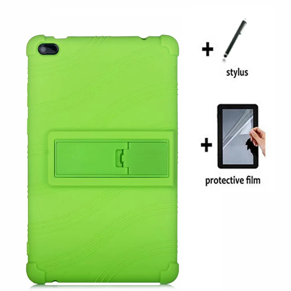 

3in1 Luxury Waterproof Soft Silicone Stand Cover Case +1x Screen Protector +1x Stylus For Lenovo Tab E8 TB-8304F TB-8304L 8.0''