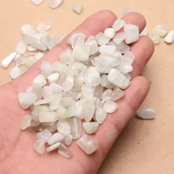 

Wholesale 50g Natural Crystal White Labradorite Moonstone Gravel Rock Quartz Raw E055 Quartz Crystals Healing Crystals