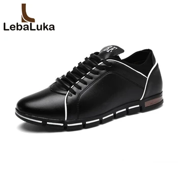 

Tuyoki Men Casual Shoes Fashion Leather Shoes For Men Summer Men Flats Shoes Lace Up Drop Shipping Footwear Big Size 38-44