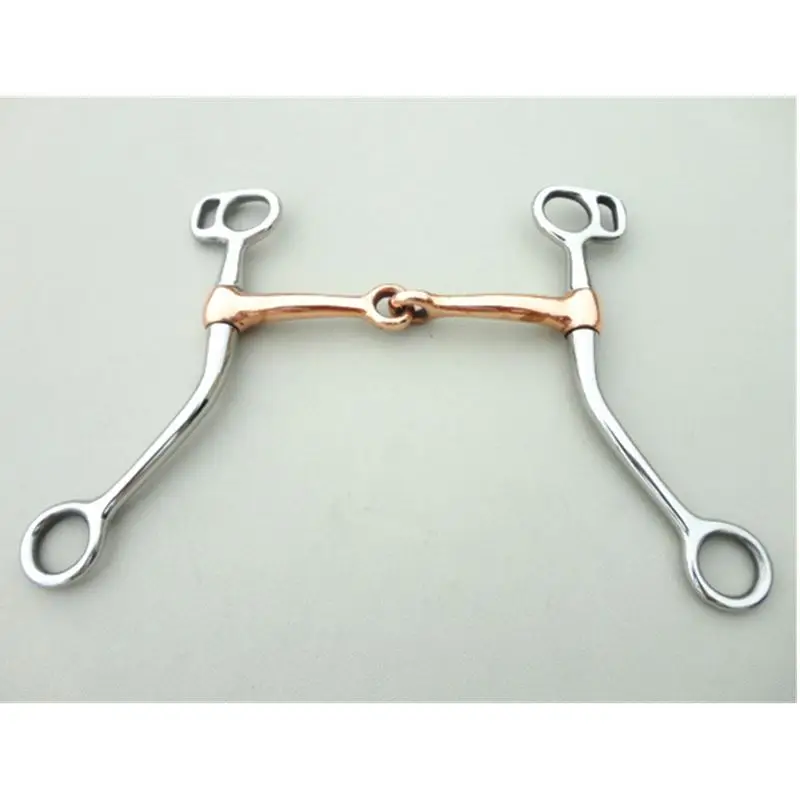 Stainless Steel Training Bit 5 Inches Western Bit Mouthpiece Horse Equipment Long Shank Snaffle Bit