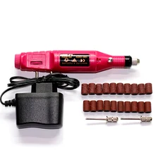 Лак для укладки сверло набор Мощность дрель Грит Электрические сверла Комплект гель для снятия поворотный Инструменты Шлифовальные рукава полосы Барабаны оправки биты 9 В