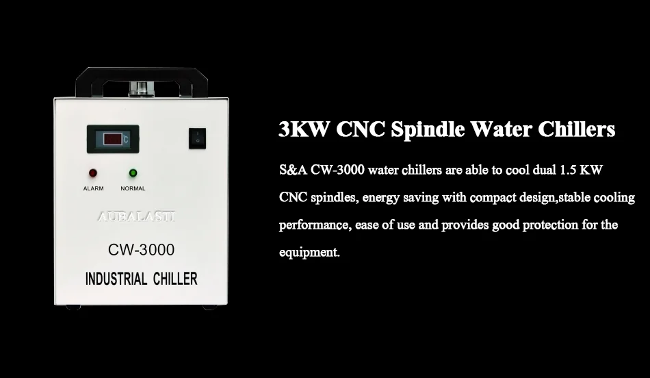 Aubalasti S & CW3000 промышленные охладитель воды для 1.5kw ЧПУ шпинделей использовать для ЧПУ гравер резки