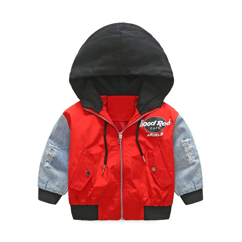 

New Korean Boy Coats Hooded Kids Windbreaker Jackets Infants Long Sleeve Casual Hooded Winter Coats
