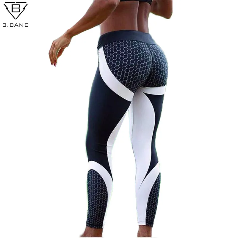 B BANG Women Running Leggings Slimming Sport Pants Push Up Sexy Slimming Pant font b Fitness