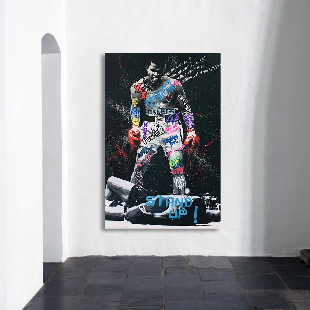 

DDWW Wall Art Painting Canvas Print Graffiti The Quote Faith Ali Picture For Living Room Home Decor No Frame