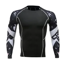 Mens Compression Shirts 3D Teen Wolf Jerseys Long Sleeve T Shirt Fitness Men Lycra MMA Crossfit T-Shirts Tights Brand Clothing